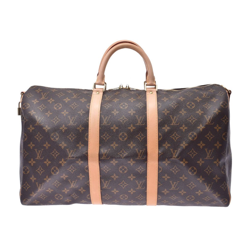 LOUIS VUITTON ルイヴィトンキーポル50  14145 ブラウン ユニセックス モノグラムキャンバス ボストンバッグ M41416   中古