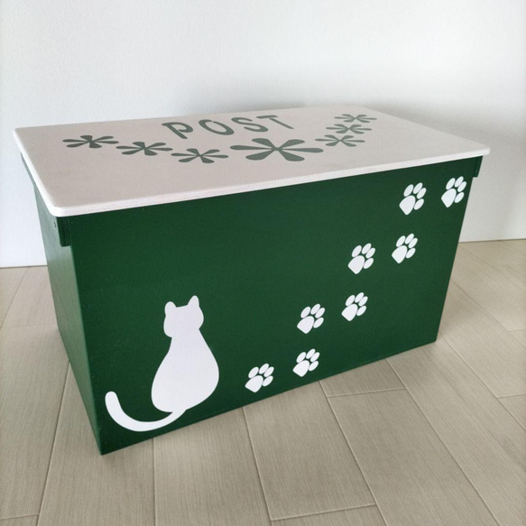 103《宅配BOX》玄関収納 ネコポスト 置き配 ハンドメイド 猫  キャット