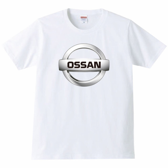 【大きいサイズ】【送料無料】OSSAN オッサン おっさん おもしろ グッズ メンズ Tシャツ パロディ半袖  白