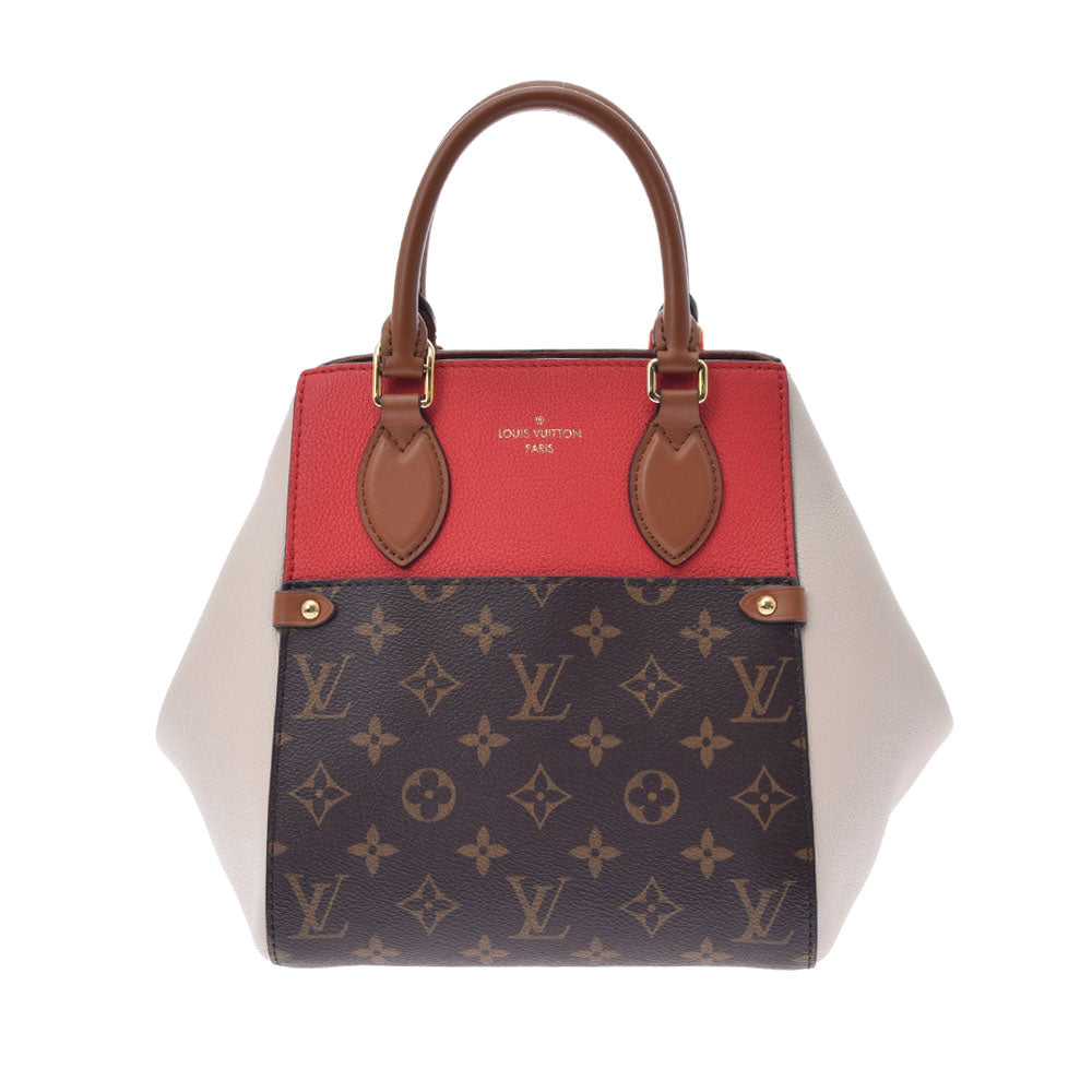 LOUIS VUITTON ルイヴィトン モノグラム フォールドトート PM 2WAY ブラウン M45389 レディース モノグラムキャンバス トートバッグ 新同 中古 