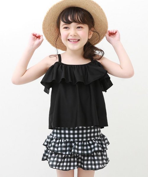 オフショルセットアップ水着 子供服 キッズ 女の子 水着 プールグッズ セパレート水着