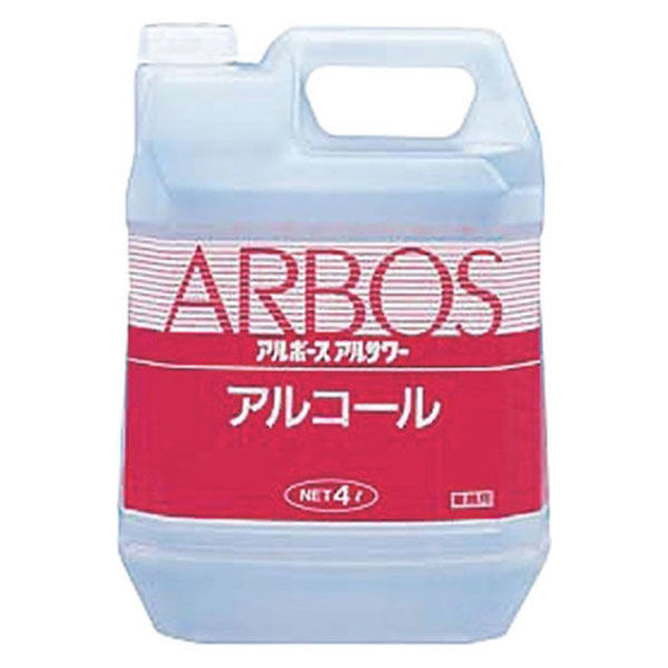 アルボース 消毒アルコール アルサワー 4L 090009 4個（直送品）