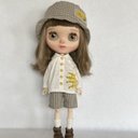 blythe outfit ミモザ刺繍のお洋服セット