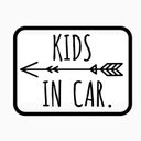 Hachi8sticker☆ 『KIDS IN CAR』 ☆ ステッカー （1アロータイプ）