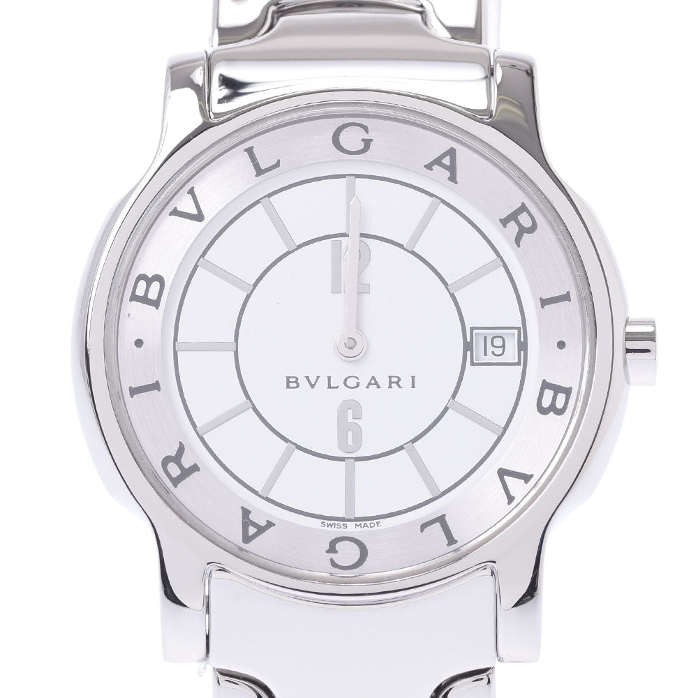 BVLGARI ブルガリ ソロテンポ35 ST35S ボーイズ SS 腕時計 クオーツ 白文字盤 Aランク 中古 