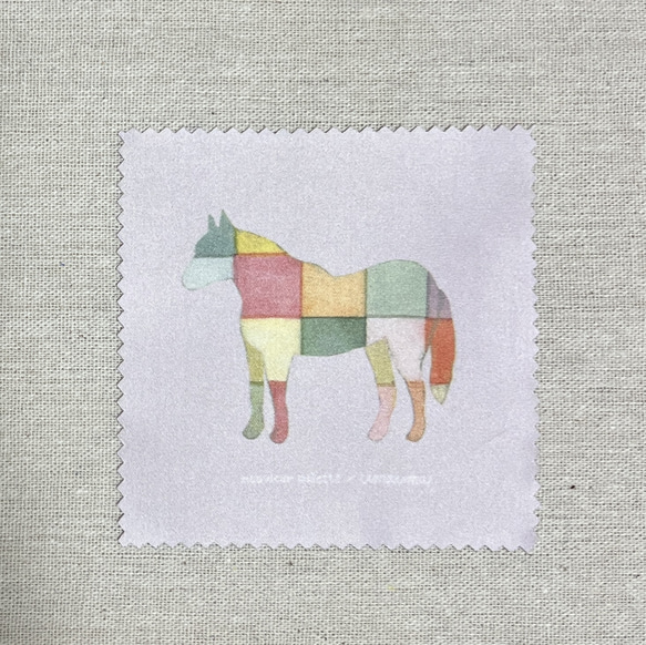 【受注生産】クリーニングクロス メガネふき『pattern horse A』