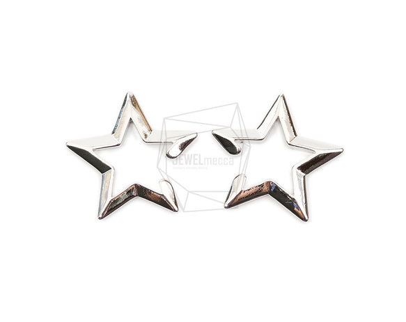 ERG-2087-R【2個入り】スターイヤーカフ/Star Earcuffs Earrings/28mm X 30mm