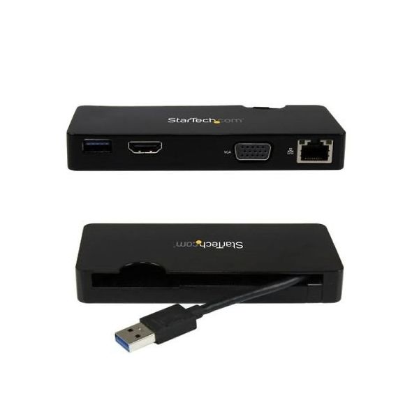 StarTech.com ノートパソコン用トラベルドッキングステーション USB3SMDOCKHV 1個 65-1895-22（直送品）