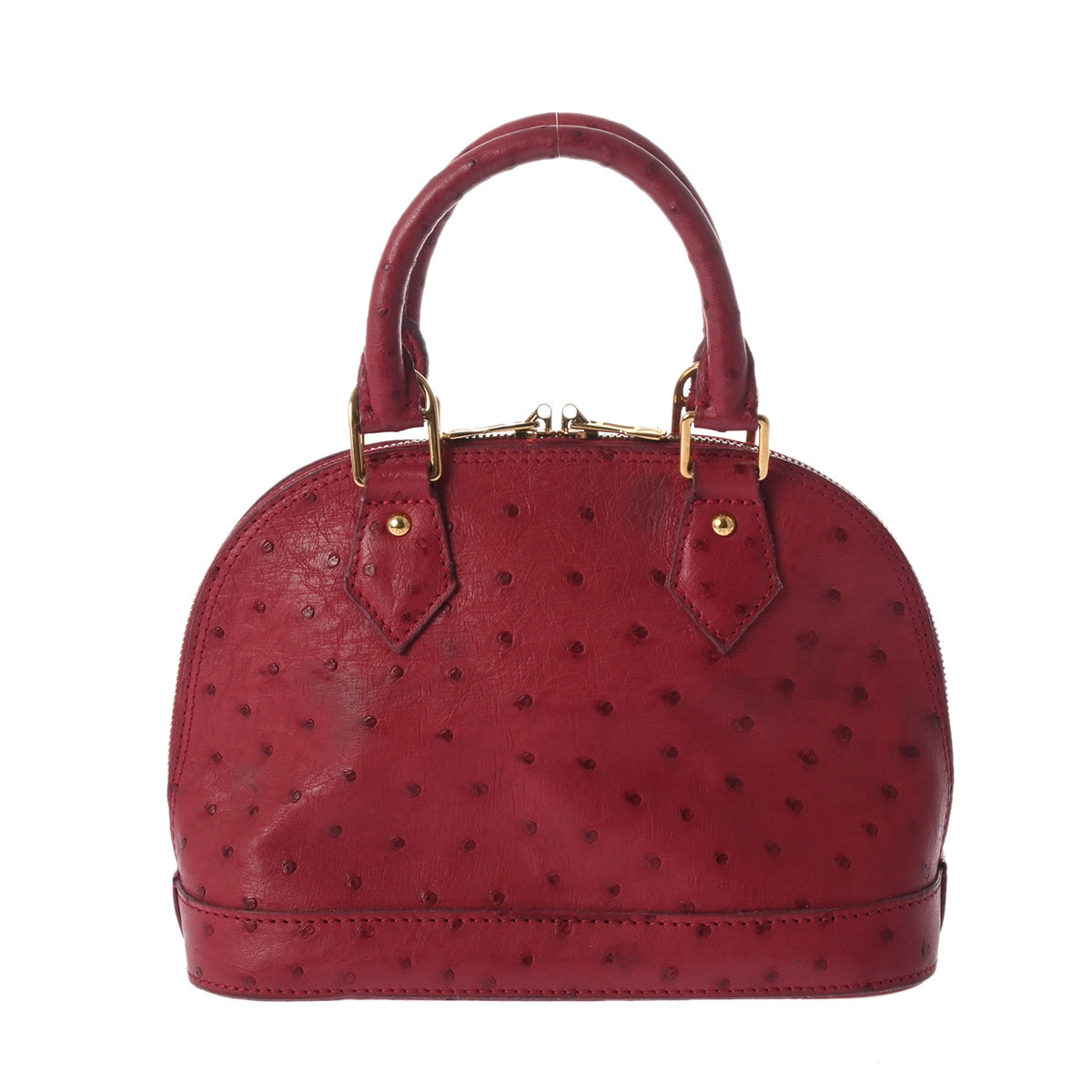 LOUIS VUITTON ルイヴィトン アルマ BB 2WAY フューシャ レディース オーストリッチ ハンドバッグ Bランク 中古 