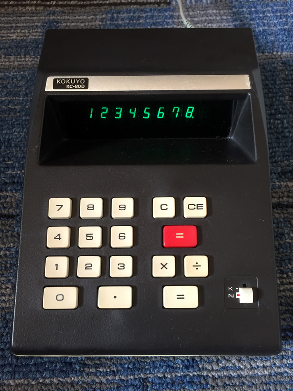 レトロ 電卓 1973年 KOKUYO KC-80D ELECTRONIC CALCULATOR -Used- レストア