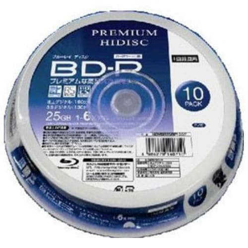 HIDISC HDVBR25RP10SP 6倍速対応BD-R 10枚パック 25GB ホワイトプリンタブル