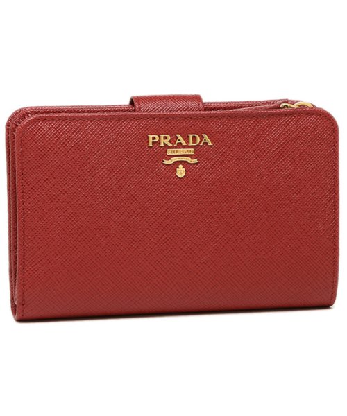 プラダ 財布 レディース PRADA 1ML225 QWA F068Z SAFFIANO METAL 二つ折り財布 FUOCO