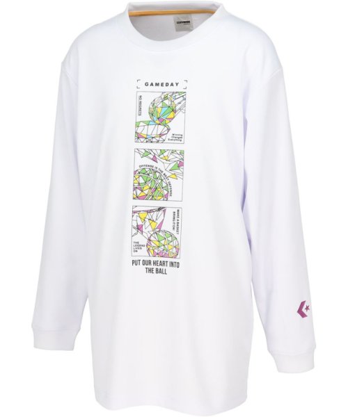 CONVERSE コンバース バスケット JRプリントロングスリーブシャツ Tシャツ 長袖 ロンT