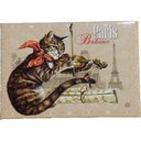 【 セブリーヌ ☆ ポストカード ２枚セット 】 Paris Boheme ボエーム ボエム バイオリン 猫 ネコ キャット はがき Chats enchantes 94054PC