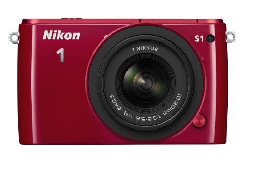 Nikon ミラーレス一眼 Nikon 1 S1 標準ズームレンズキット1 NIKKOR VR 10-30mm f/3.5-5.6付属 レッド N1S1HLKRD【中古品】