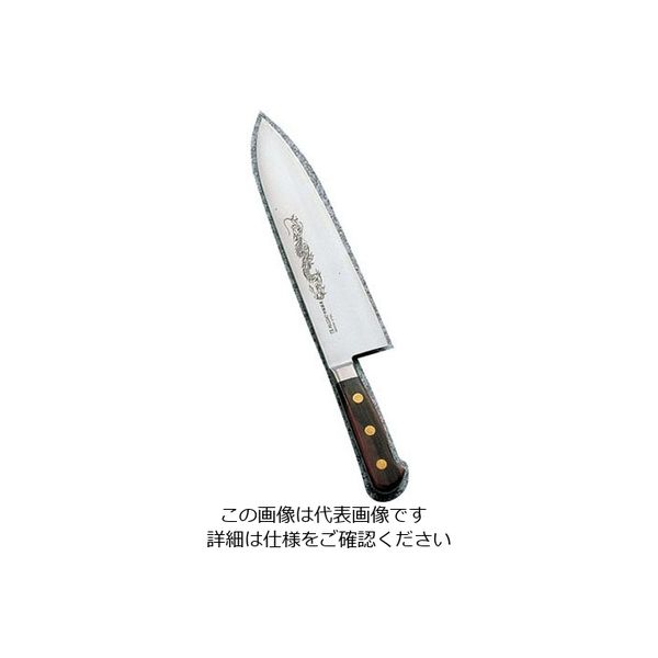 ミソノ刃物 ミソノ・スウェーデン鋼(龍彫刻入) 洋出刃 16.5cm No.150M 1個 63-5693-02（直送品）