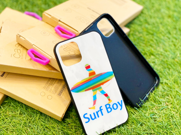 【送料無料】OKINAWA片面　Surf Boy　沖縄 iPhoneケース・スマホカバー