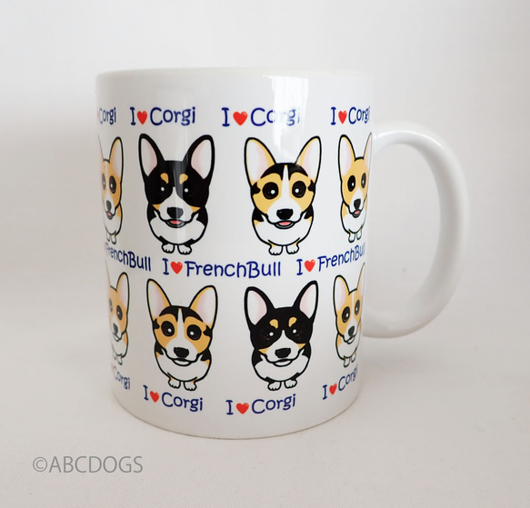 『I❤DOGS』マグカップ　コーギー