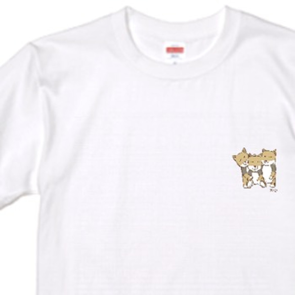 ムギュと、チベスナ　Tシャツ 5.3oz ホワイト