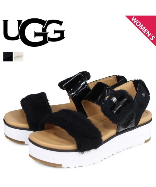 UGG アグ サンダル ストラップサンダル フラッフチェラ レディース WOMENS FLUFFCHELLA SANDAL ブラック ホワイト 黒 白 1099