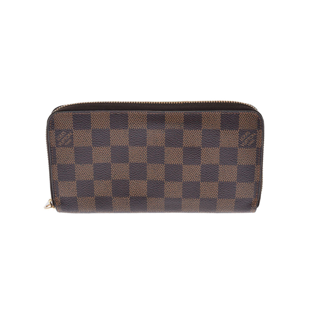 LOUIS VUITTON ルイヴィトン ダミエ ジッピーウォレット ブラウン N41661 ユニセックス ダミエキャンバス 長財布 Bランク 中古 