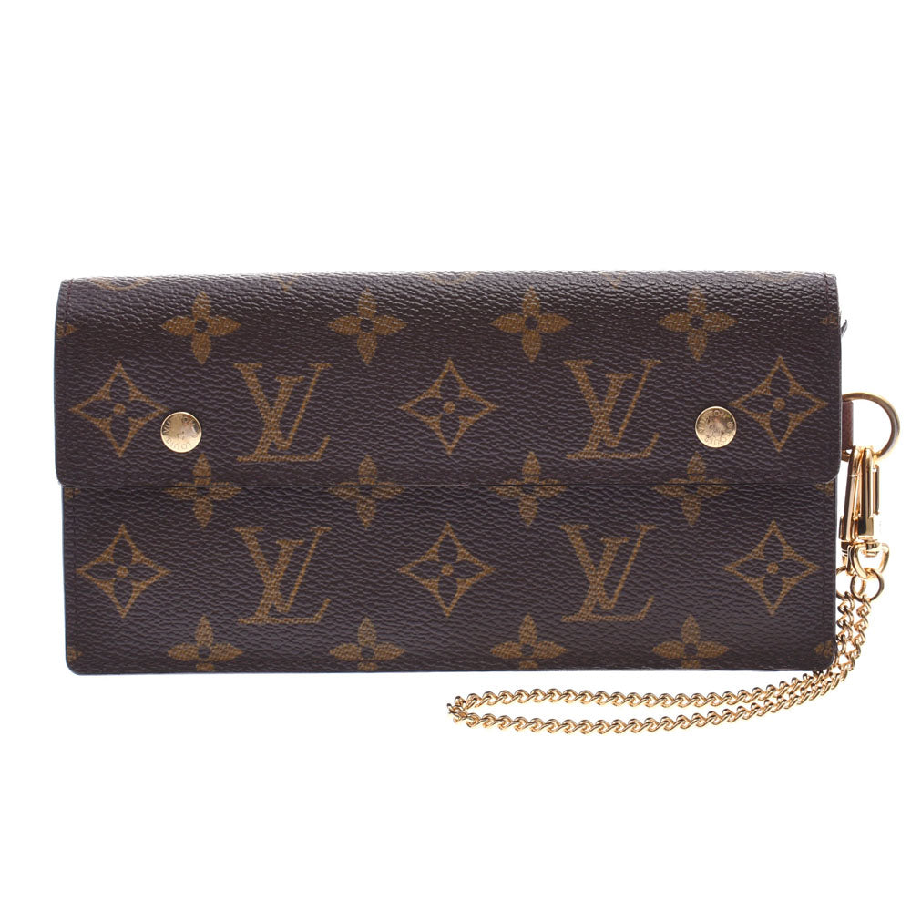 LOUIS VUITTON ルイヴィトン モノグラム ポルトフォイユ アコルディオン ブラウン M58008 ユニセックス モノグラムキャンバス 長財布 Bランク 中古 