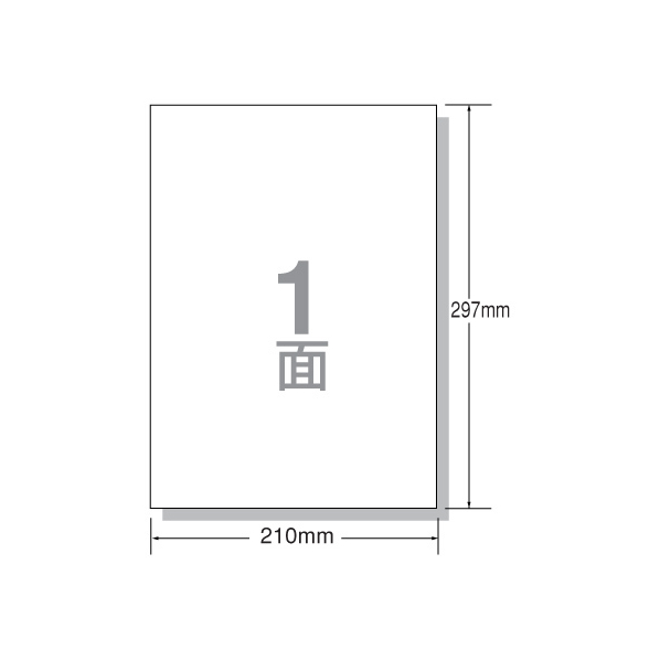 エーワン レーザー用ラベル A4 ノーカット 500枚 F833503-28641