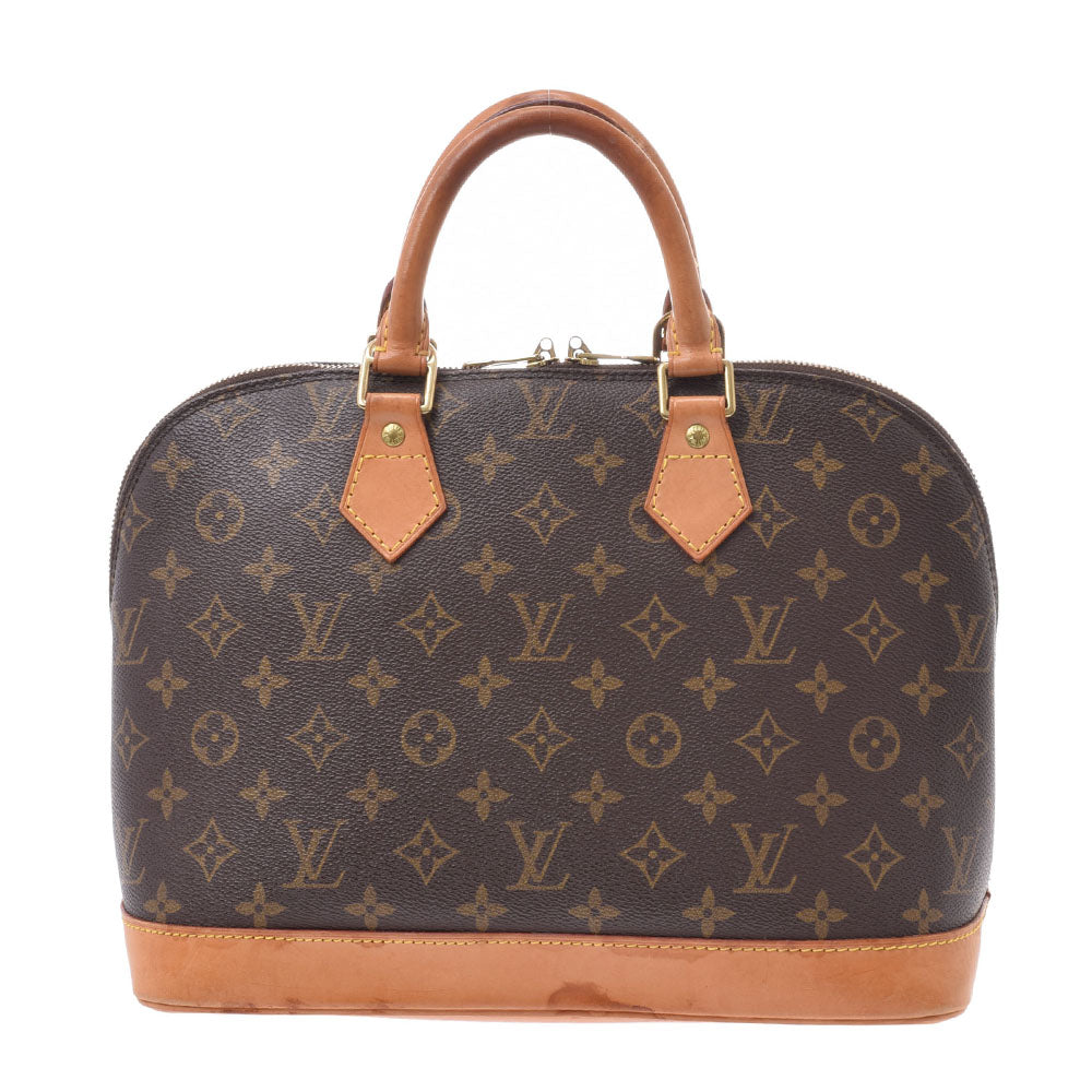 LOUIS VUITTON ルイヴィトン モノグラム アルマ ブラウン M51130 レディース モノグラムキャンバス レザー ハンドバッグ Bランク 中古 