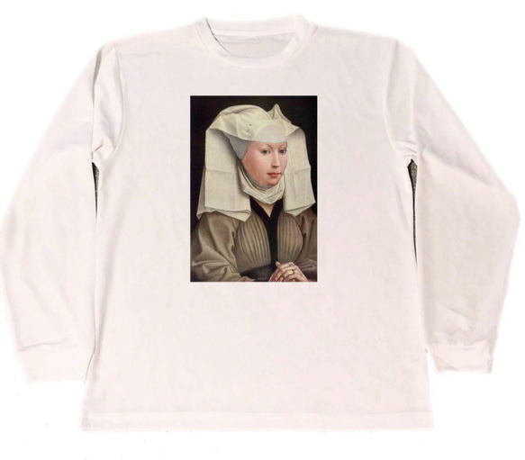 ウェイデン　ドライ　Tシャツ　名画　絵画　アート　グッズ　Weyden　若い女性の肖像　　ロング　ロンT　長袖