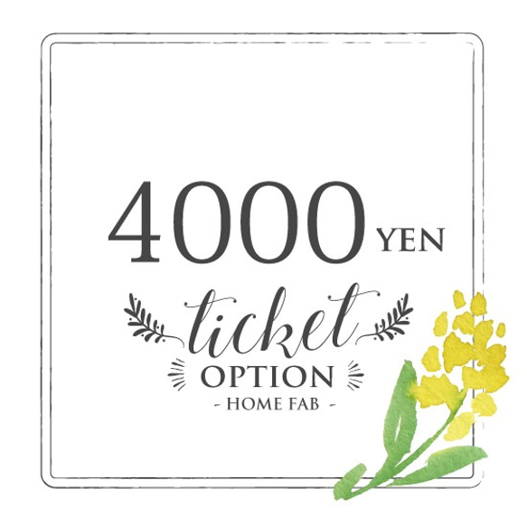 【オプション】チケット　4000円