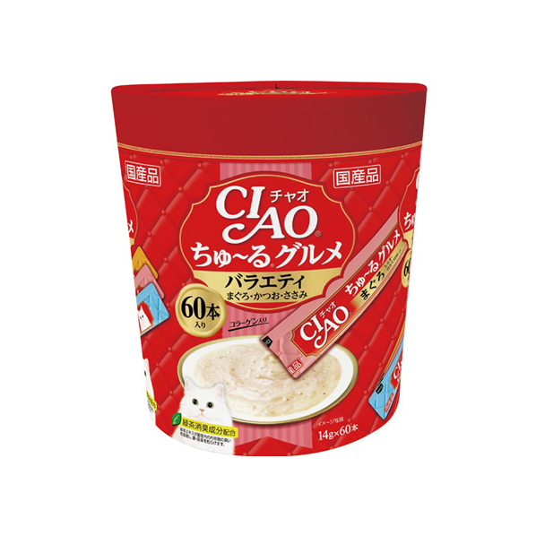 いなば CIAO ちゅーるグルメ バラエティ 14g×60本 F184745-SC-138