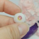 14mm　ダブルカラーキラキラアイ（ピンクイエロー　虹彩小）