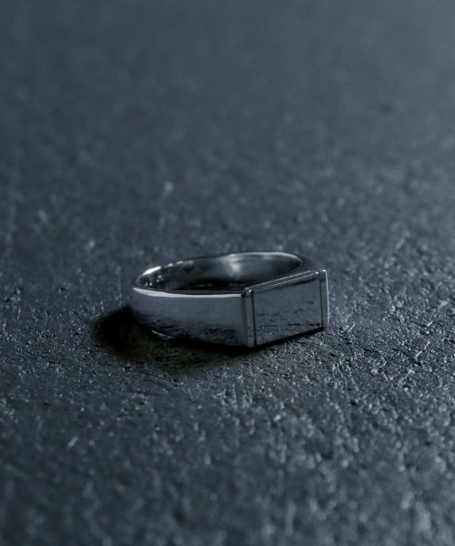 【YArKA/ヤーカ】rectangle design ring[drr]/長方形デザインリング silver925