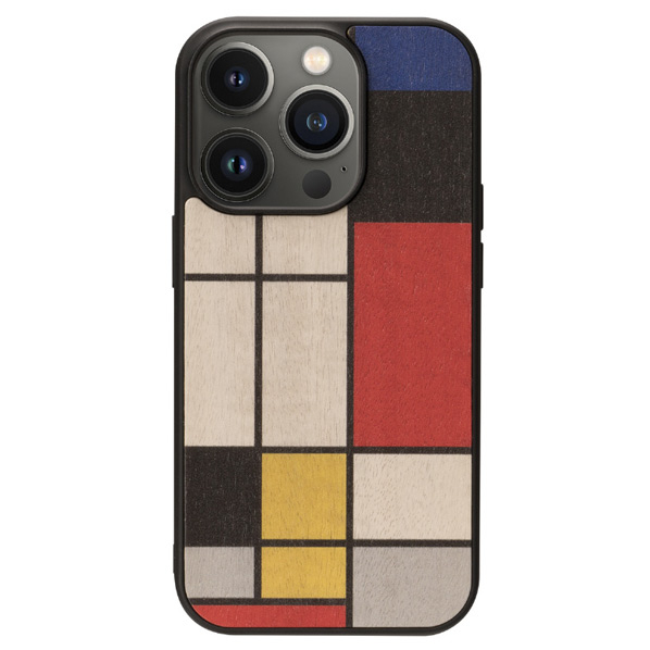 Man & Wood iPhone 14 Pro用天然木ケース Mondrian Wood I23635I14P