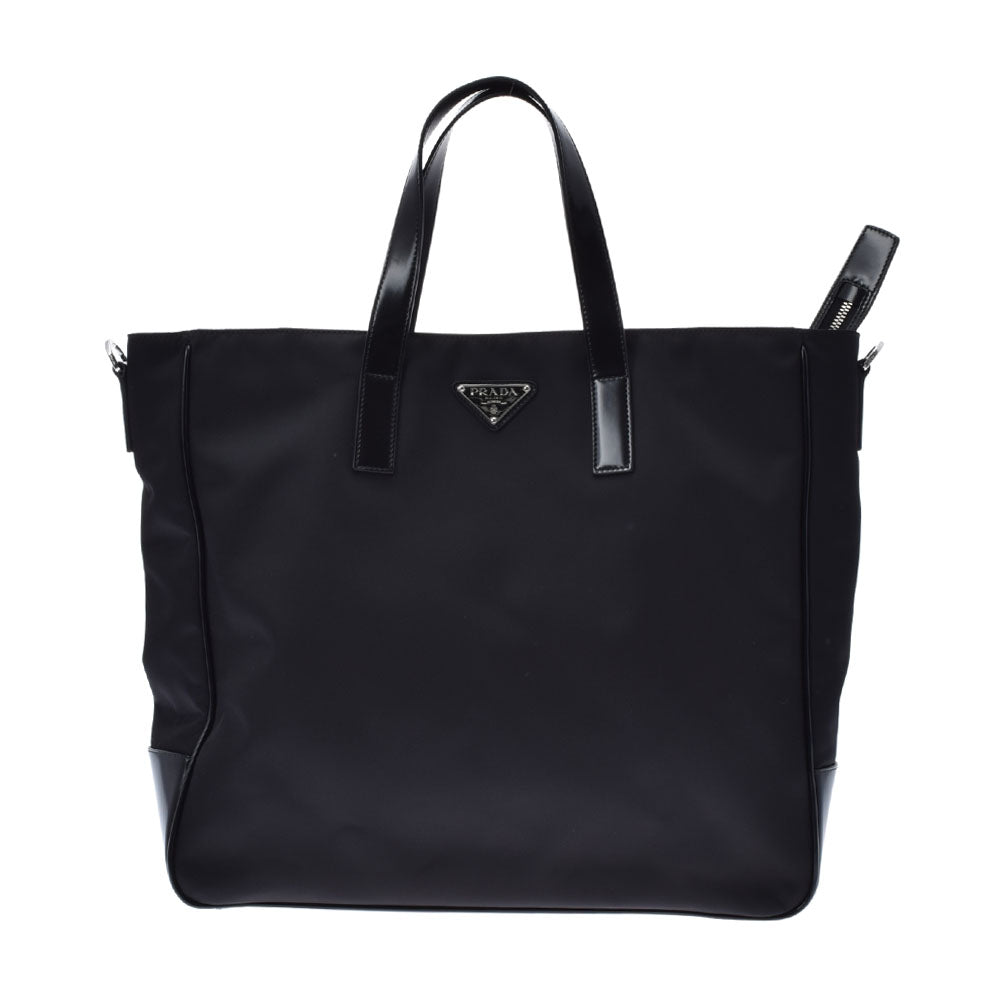 PRADA プラダ 2WAYバッグ 黒 2VG024 ユニセックス ナイロン/レザー ハンドバッグ 新同 中古 