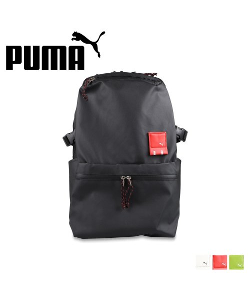 PUMA プーマ リュック バッグ バックパック メンズ レディース 30L 撥水 大容量 通学 BACKPACK ホワイト レッド ライト グリーン 白 J2