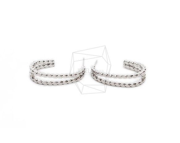 ERG-1995-R【2個入り】ダブルラウンド ピアス,Double Round  Post Earring