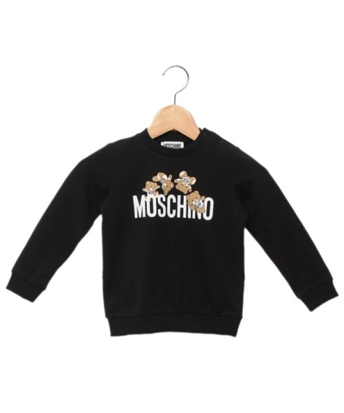 モスキーノ 子供服 スウェット ブラック キッズ MOSCHINO MZF04Q LCA19 60100