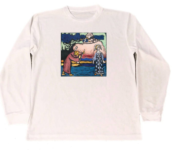 ワシリー・カンディンスキー　ドライTシャツ　名画　絵画　アート　グッズ　グースリ弾き　カンディンスキー　　ロング　ロンT