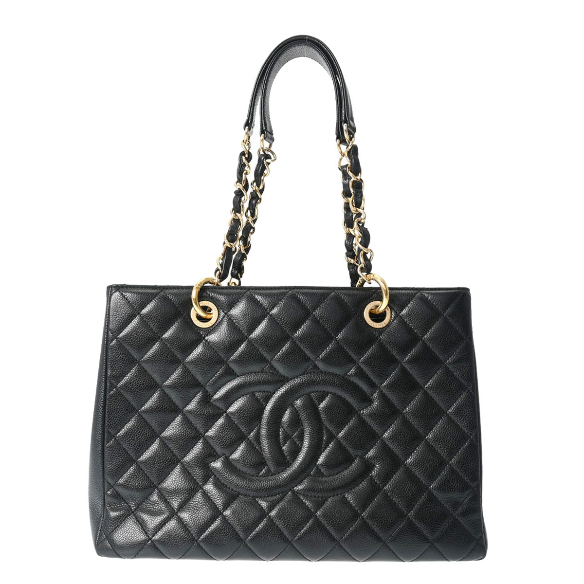 CHANEL シャネル GST グランドショッピングトート 黒 ゴールド金具 A50995 レディース キャビアスキン トートバッグ ABランク 中古 