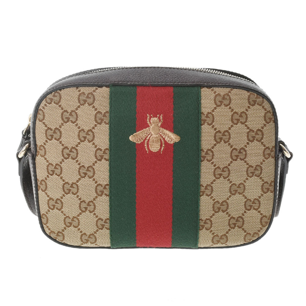 GUCCI グッチ ビー シェリーライン ブラウン ゴールド金具 412008 レディース GGキャンバス レザー ショルダーバッグ ABランク 中古  - luzyfuerzaer.org.ar