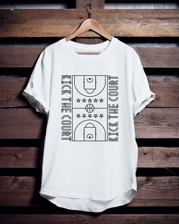 バスケTシャツ「KICK THE COURT」