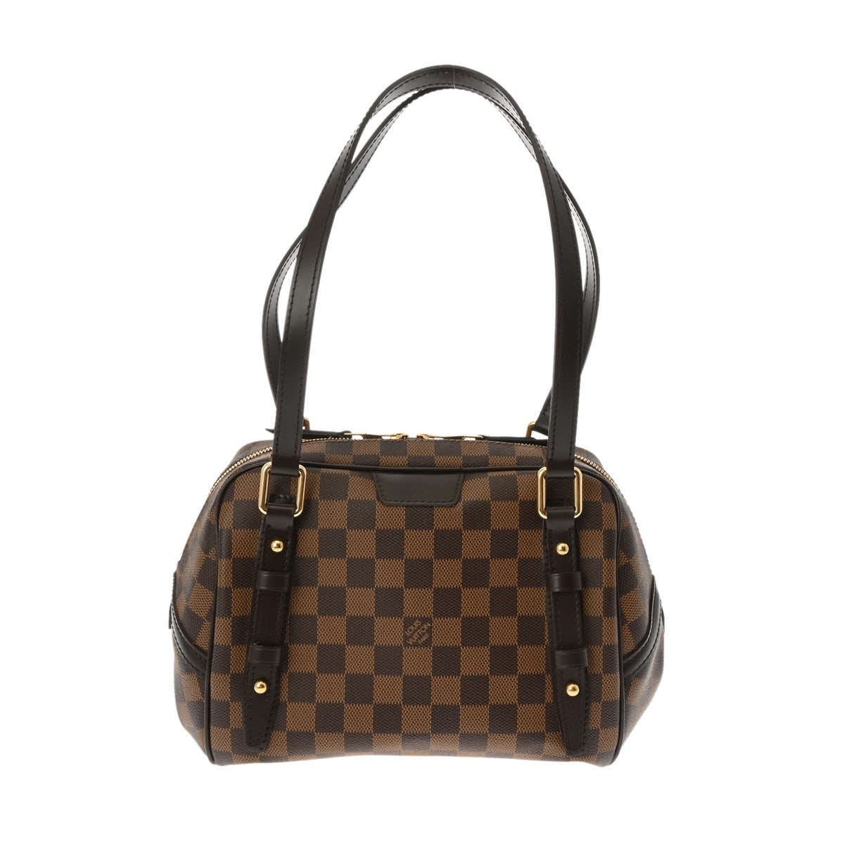 LOUIS VUITTON ルイヴィトン ダミエ リヴィントン PM ブラウン N41157 レディース ダミエキャンバス ハンドバッグ Aランク 中古 