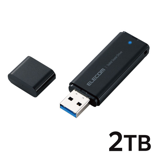 【2024年最新】 外付けSSD ポータブル USB 5Gbps 小型 2TB ブラック ESD-EMC2000GBK エレコム 1個