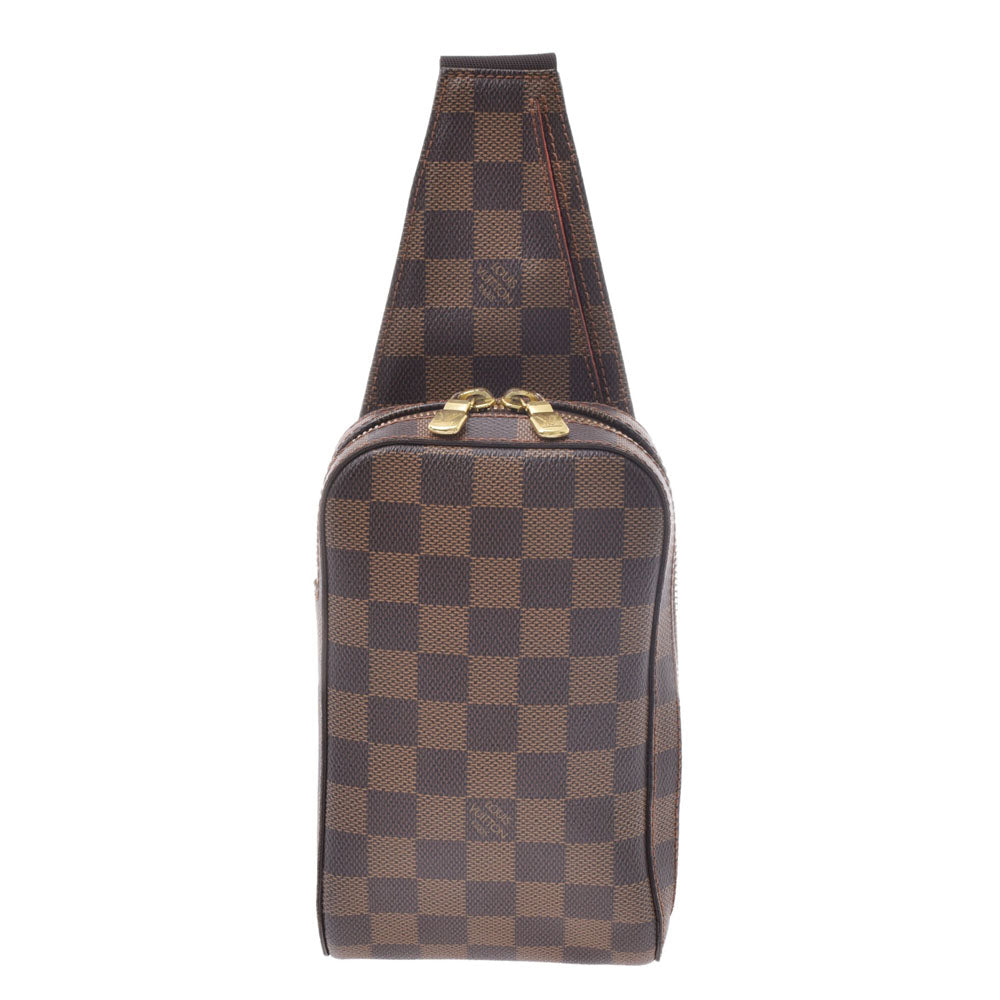 【新年の贈り物】LOUIS VUITTON ルイヴィトン ダミエ ジェロニモス ボディバッグ ブラウン N51994 ユニセックス ダミエキャンバス ショルダーバッグ ABランク 中古 