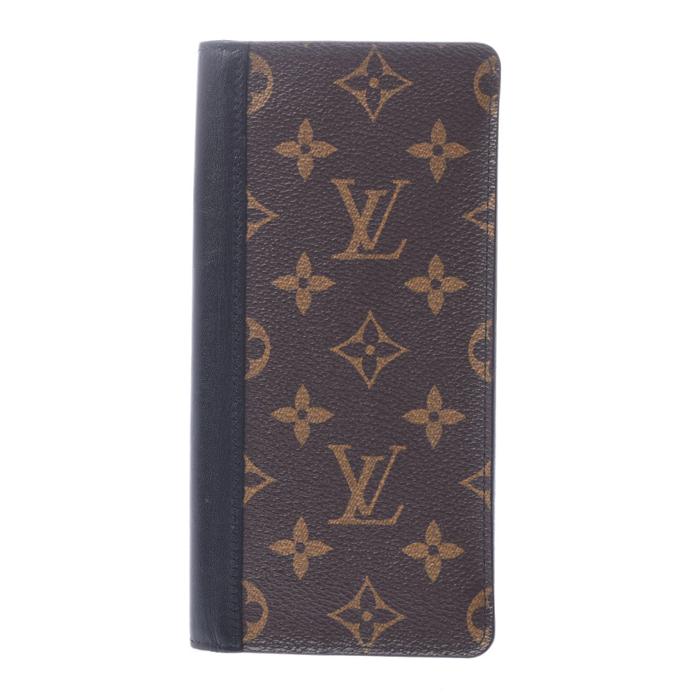 LOUIS VUITTON ルイヴィトン モノグラム マカサー ポルトフォイユタノン ブラウン/黒 M93800 メンズ モノグラムマカサー 二つ折り財布 Bランク 中古 