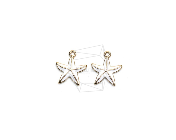 PDT-1942-G【2個入り】ヒトデペンダント,Starfish Pendant/15mm X 15mm