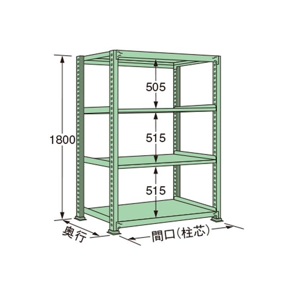 扶桑金属工業 【車上渡し】 中量ラック MS1815L