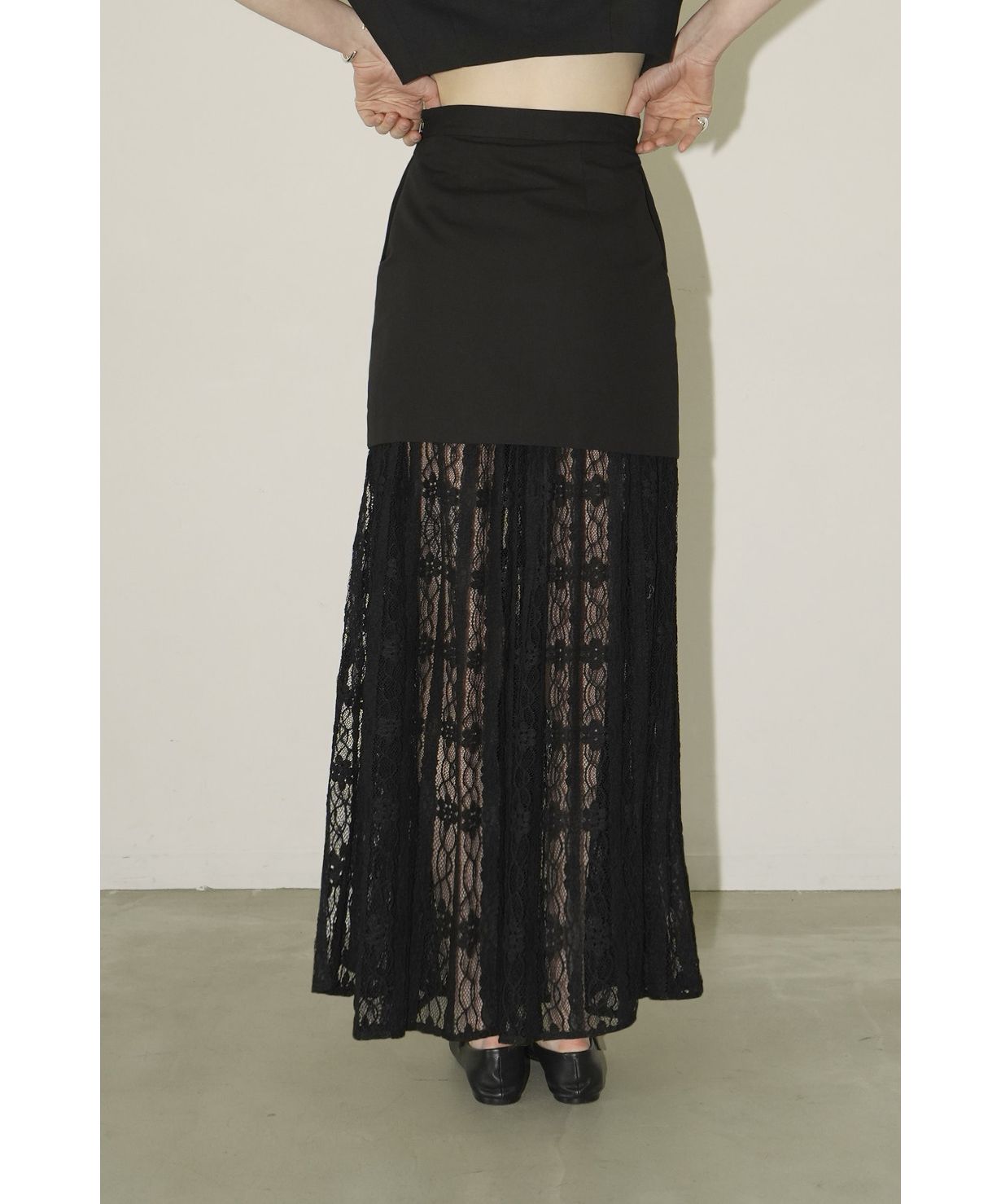 クラネ/2WAY LACE LAYERED SKIRT