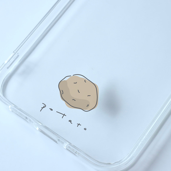 じゃがいも　potato/mplant　スマホケース　iPhoneケース　クリアケース　ソフトケース　シンプル